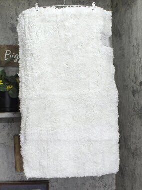 Home Weavers Element Plush Bath Rug Mat White 24 x 40